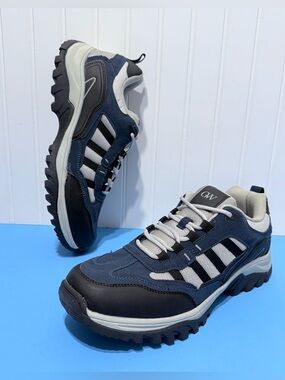 G-West Men's Navy and Gray Sneakers Size 12